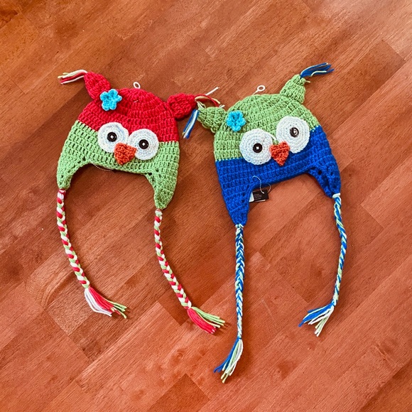New! KNITTED OWL BEANIES - Picture 2 of 6